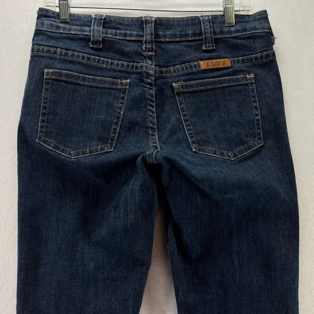 TUFF Jeans Womens Sz 28x31 Cowgirl Bootcut Stretch Dark Washed Denim Cotton Blue - Picture 5 of 10